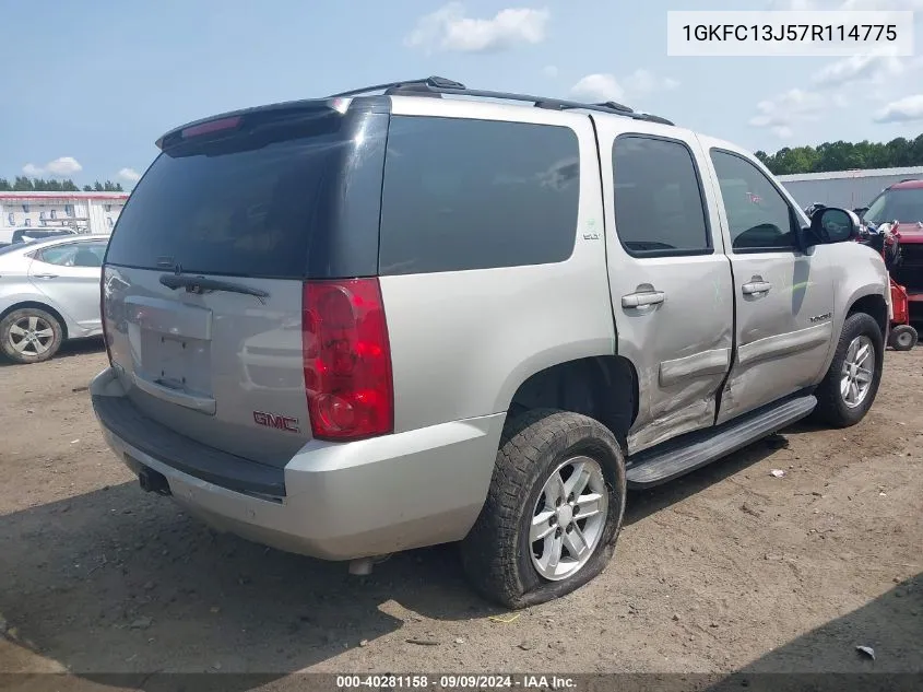 1GKFC13J57R114775 2007 GMC Yukon Slt