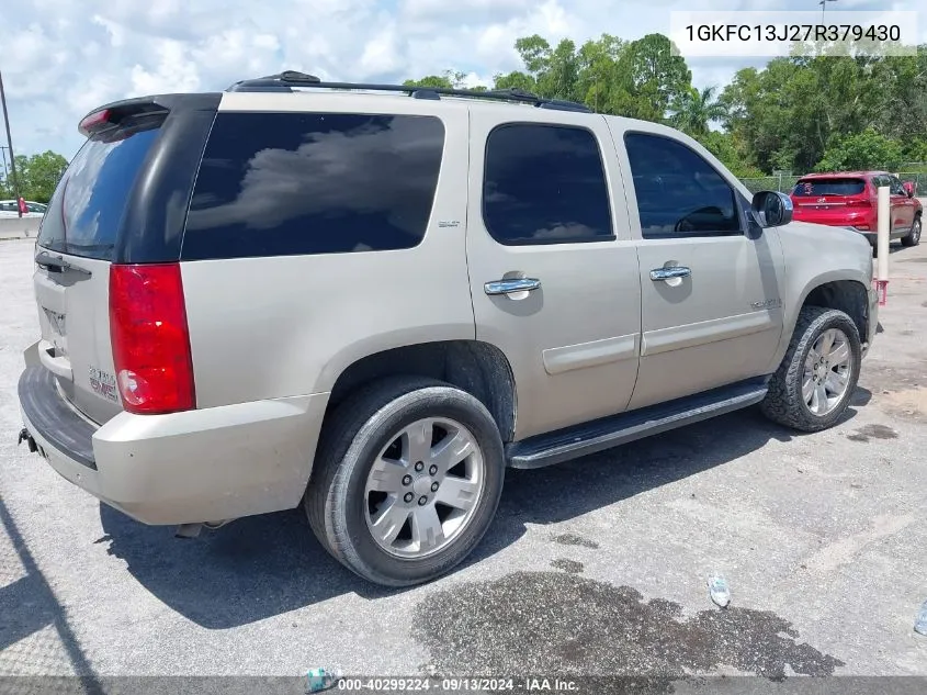 2007 GMC Yukon Slt VIN: 1GKFC13J27R379430 Lot: 40299224