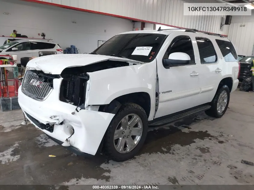 2007 GMC Yukon Slt VIN: 1GKFC13047R349918 Lot: 40352339