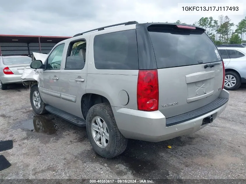 2007 GMC Yukon VIN: 1GKFC13J17J117493 Lot: 40353617