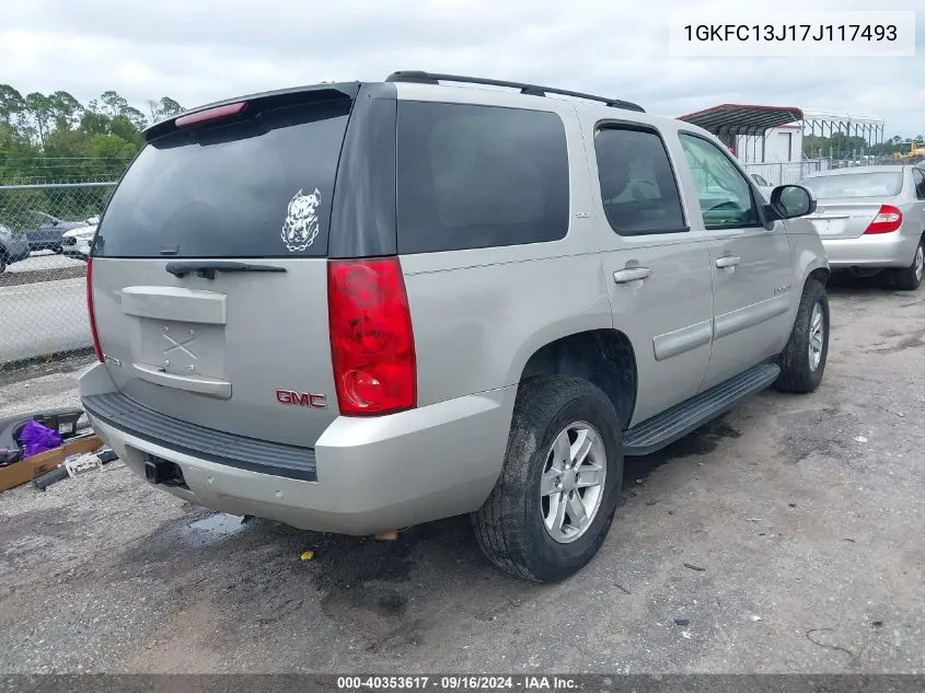 2007 GMC Yukon VIN: 1GKFC13J17J117493 Lot: 40353617