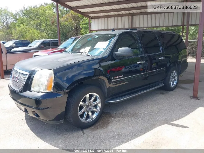 2007 GMC Yukon Xl 1500 Denali VIN: 1GKFK66837J386023 Lot: 40375437