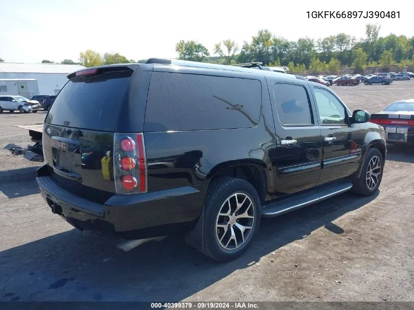 2007 GMC Yukon Xl 1500 Denali VIN: 1GKFK66897J390481 Lot: 40399379