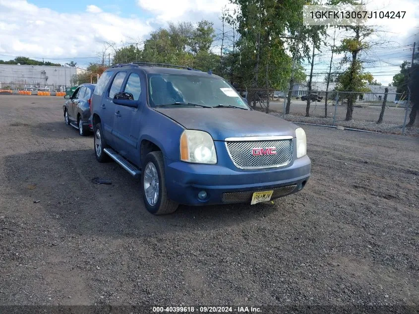 2007 GMC Yukon Slt VIN: 1GKFK13067J104247 Lot: 40399618