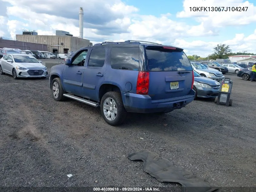 1GKFK13067J104247 2007 GMC Yukon Slt