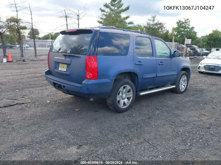 1GKFK13067J104247 2007 GMC Yukon Slt