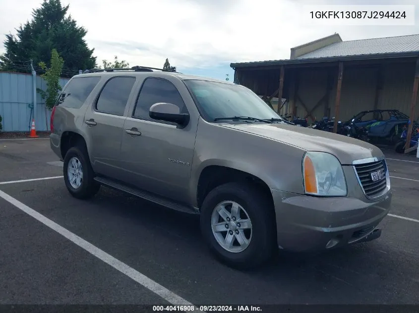 2007 GMC Yukon Sle/Slt VIN: 1GKFK13087J294424 Lot: 40416908