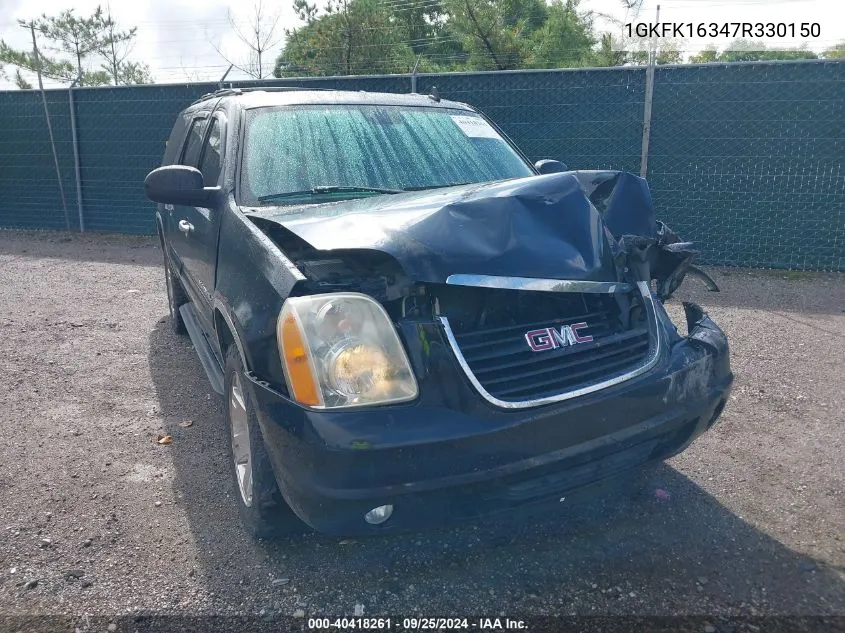 2007 GMC Yukon Xl 1500 Slt VIN: 1GKFK16347R330150 Lot: 40418261