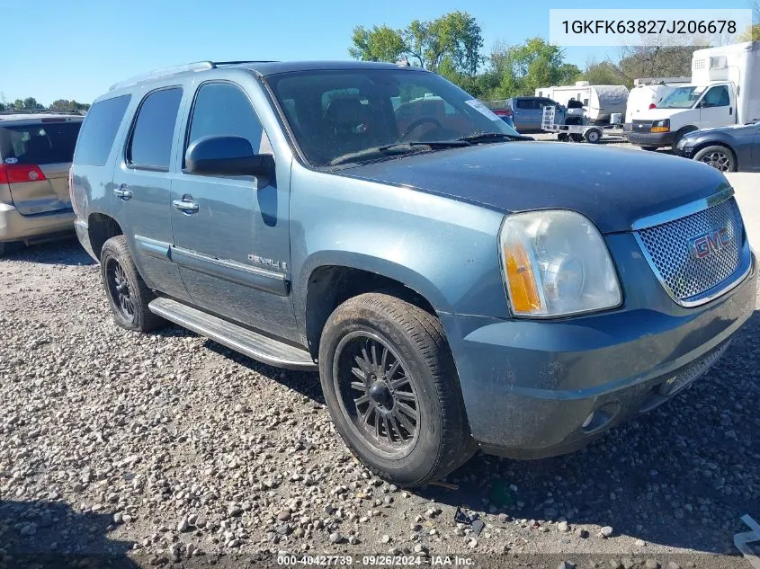 2007 GMC Yukon Denali VIN: 1GKFK63827J206678 Lot: 40427739