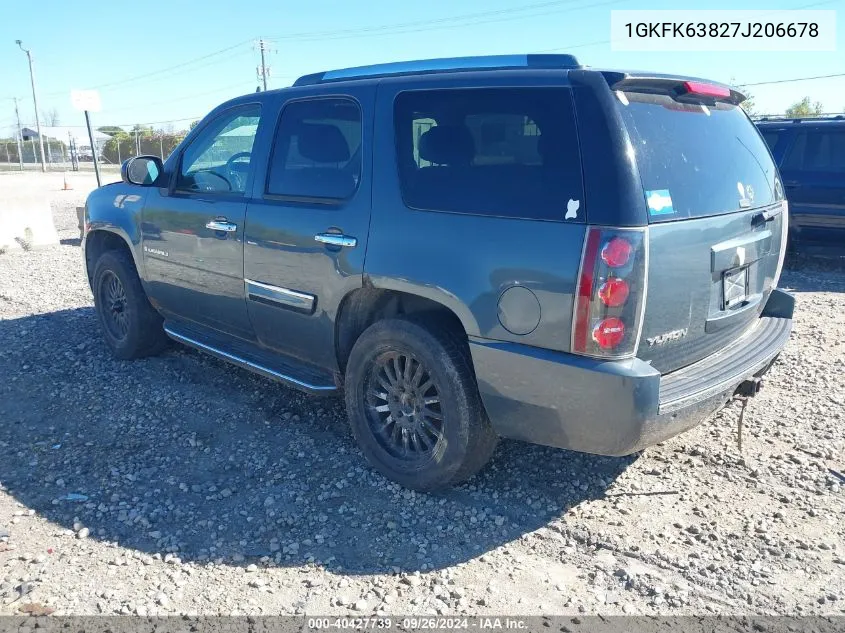 2007 GMC Yukon Denali VIN: 1GKFK63827J206678 Lot: 40427739