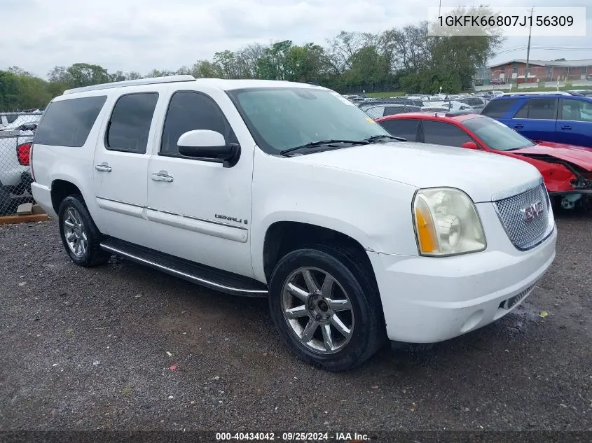 2007 GMC Yukon Xl 1500 Denali VIN: 1GKFK66807J156309 Lot: 40434042