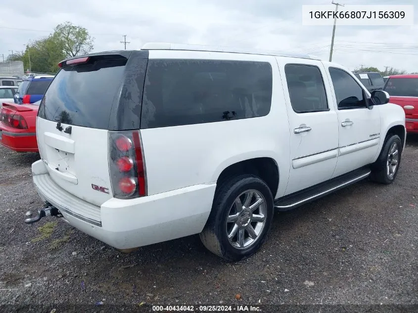 2007 GMC Yukon Xl 1500 Denali VIN: 1GKFK66807J156309 Lot: 40434042