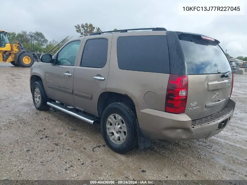 2007 GMC Yukon Sle VIN: 1GKFC13J77R227045 Lot: 40436056