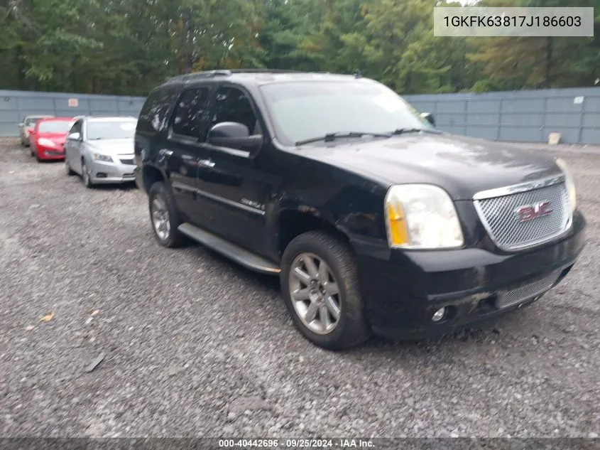 2007 GMC Yukon Denali VIN: 1GKFK63817J186603 Lot: 40442696