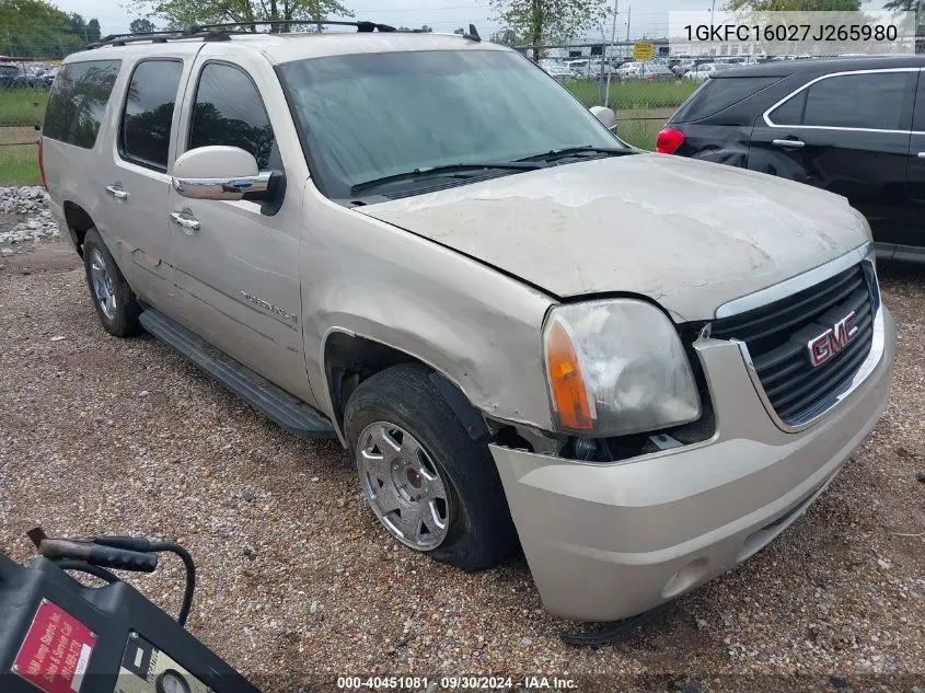 2007 GMC Yukon Xl 1500 Sle VIN: 1GKFC16027J265980 Lot: 40451081