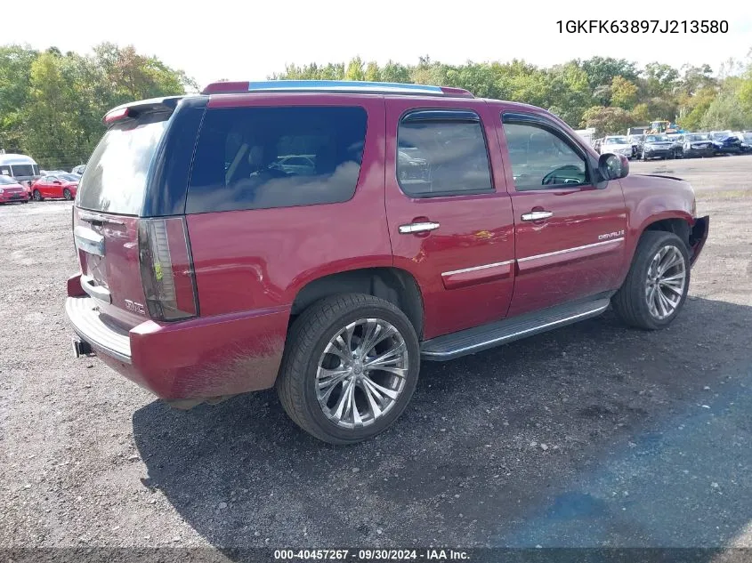 2007 GMC Yukon Denali VIN: 1GKFK63897J213580 Lot: 40457267