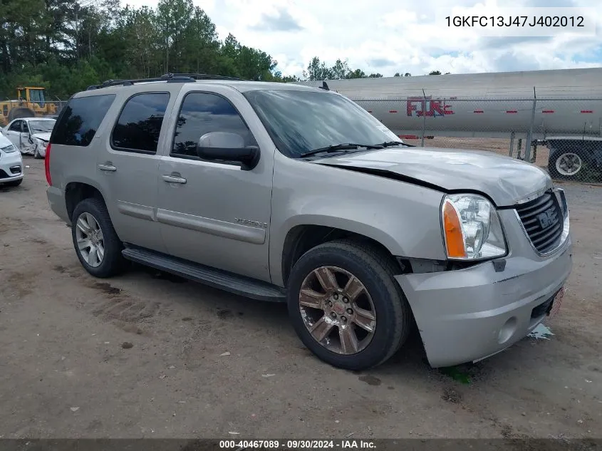 2007 GMC Yukon Slt VIN: 1GKFC13J47J402012 Lot: 40467089