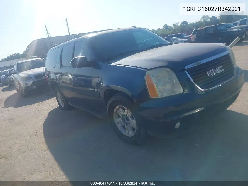 2007 GMC Yukon Xl 1500 Slt VIN: 1GKFC16027R342901 Lot: 40474311