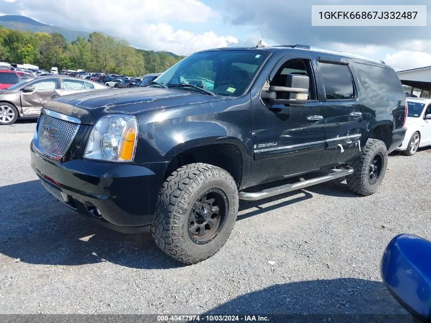 2007 GMC Yukon Xl 1500 Denali VIN: 1GKFK66867J332487 Lot: 40477974