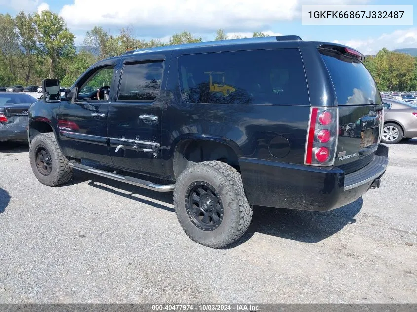 2007 GMC Yukon Xl 1500 Denali VIN: 1GKFK66867J332487 Lot: 40477974