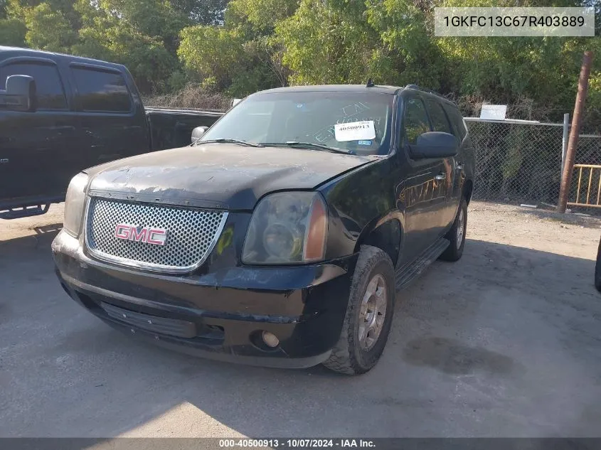 2007 GMC Yukon Commercial Fleet VIN: 1GKFC13C67R403889 Lot: 40500913