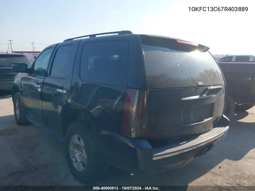 2007 GMC Yukon Commercial Fleet VIN: 1GKFC13C67R403889 Lot: 40500913