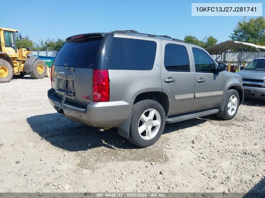 2007 GMC Yukon Slt VIN: 1GKFC13J27J281741 Lot: 40528127