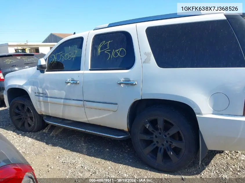 2007 GMC Yukon Denali VIN: 1GKFK638X7J368526 Lot: 40579511