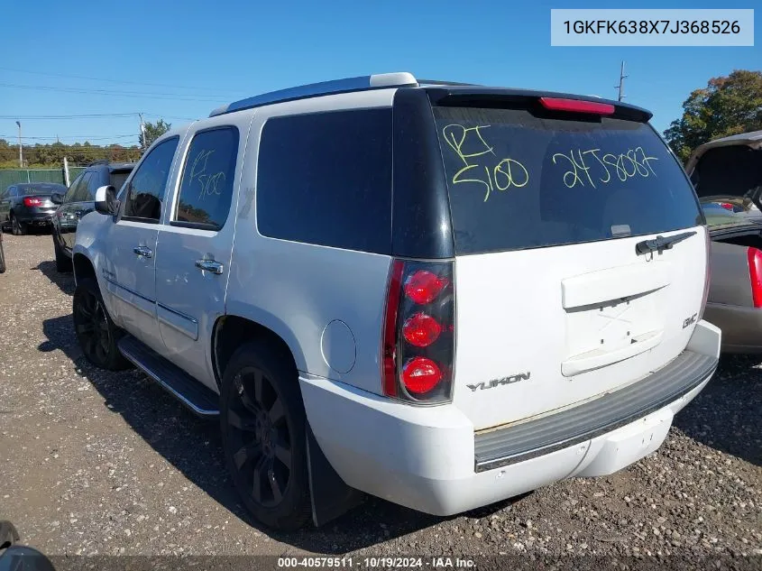 1GKFK638X7J368526 2007 GMC Yukon Denali