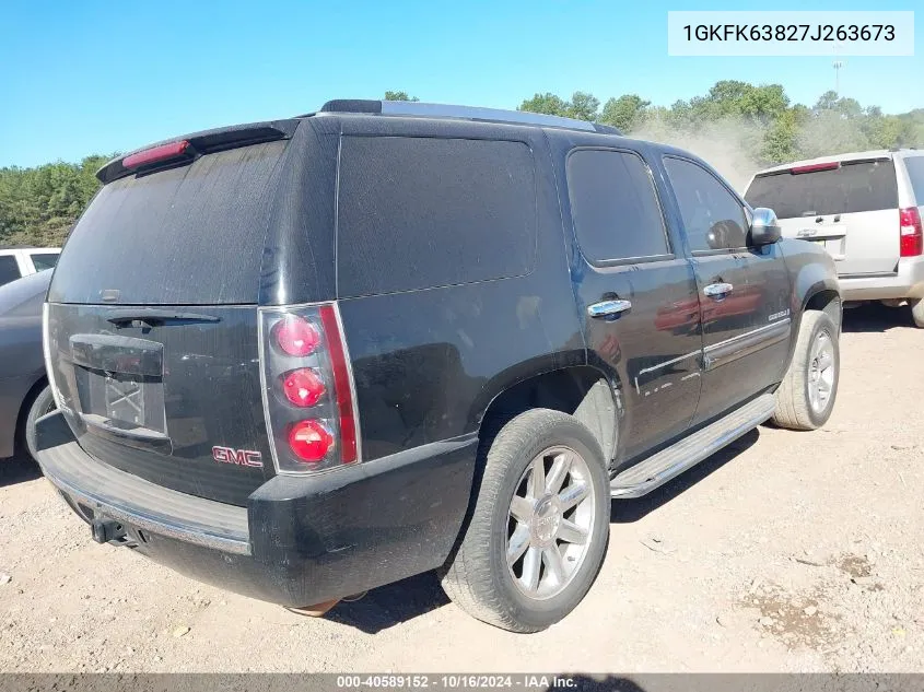 1GKFK63827J263673 2007 GMC Yukon Denali