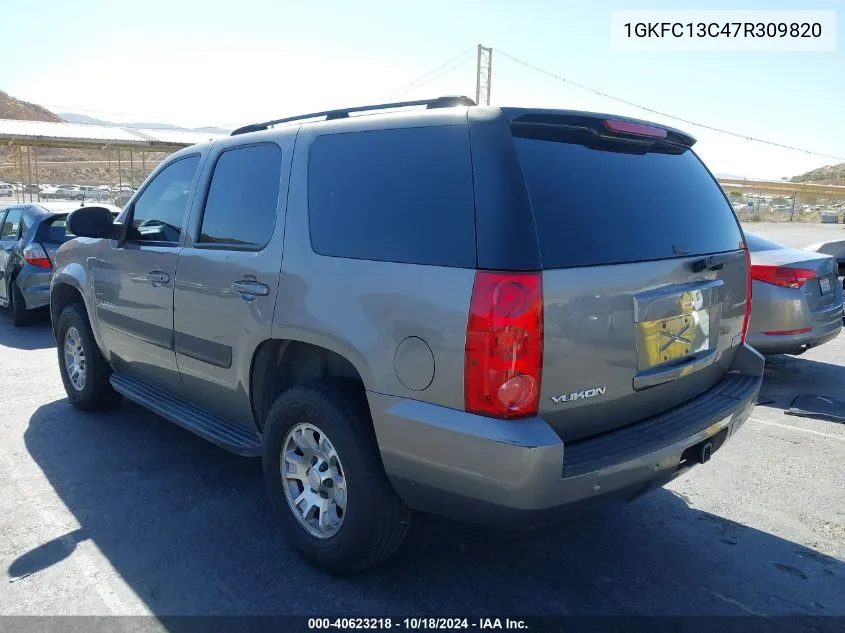 2007 GMC Yukon Commercial Fleet VIN: 1GKFC13C47R309820 Lot: 40623218