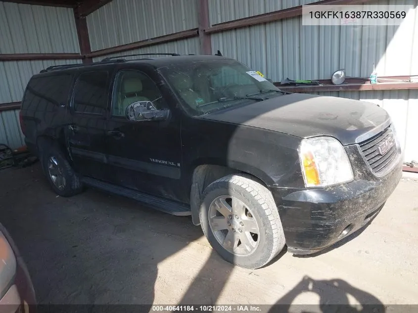 2007 GMC Yukon Xl K1500 VIN: 1GKFK16387R330569 Lot: 40641184