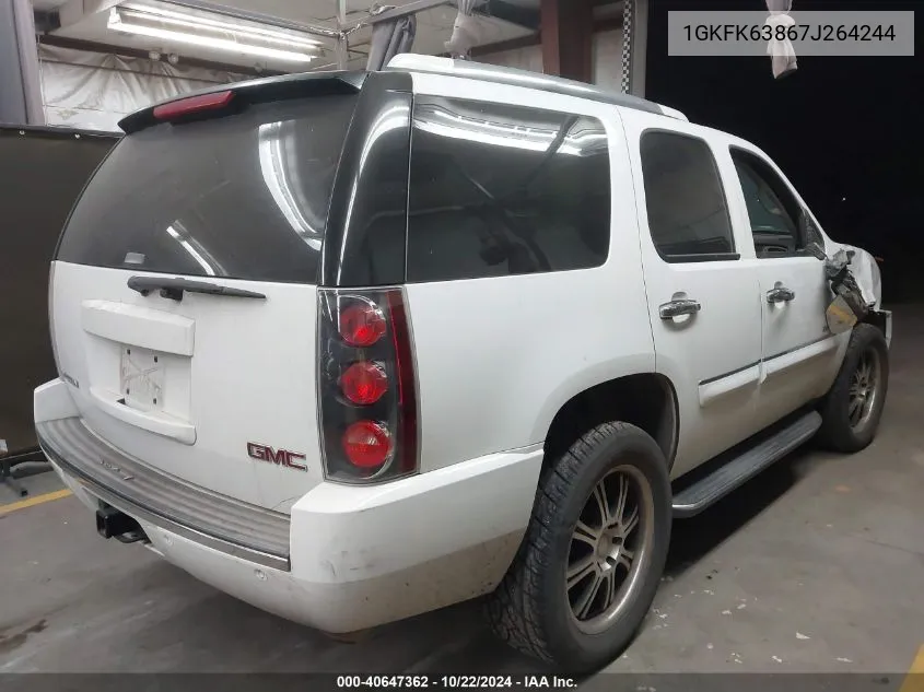 1GKFK63867J264244 2007 GMC Yukon Denali