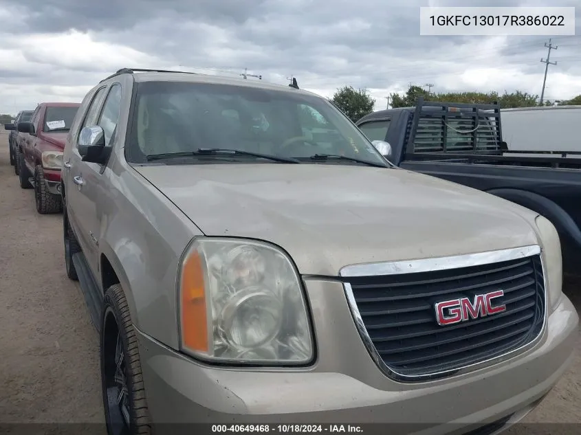 1GKFC13017R386022 2007 GMC Yukon Slt