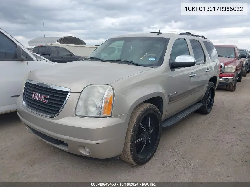 2007 GMC Yukon Slt VIN: 1GKFC13017R386022 Lot: 40649468