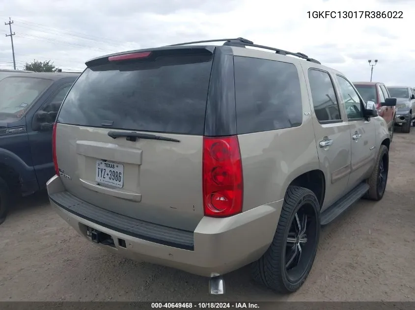 1GKFC13017R386022 2007 GMC Yukon Slt