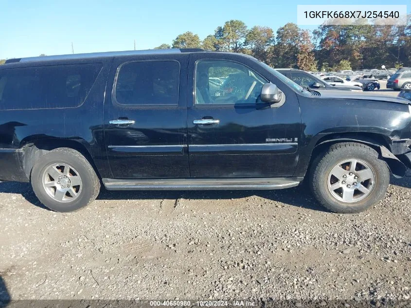 1GKFK668X7J254540 2007 GMC Yukon Xl 1500 Denali