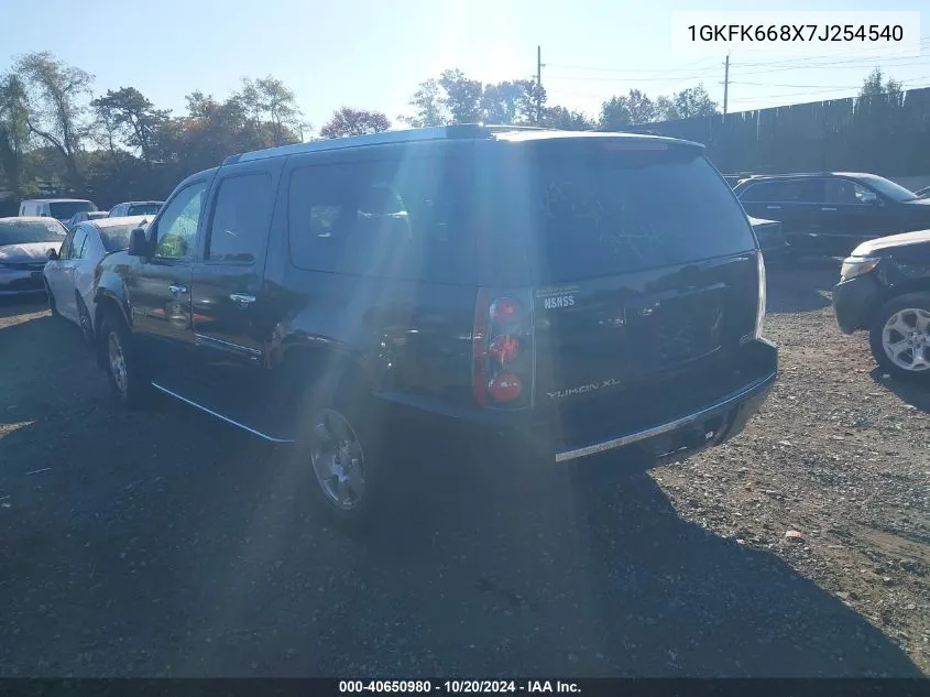 1GKFK668X7J254540 2007 GMC Yukon Xl 1500 Denali