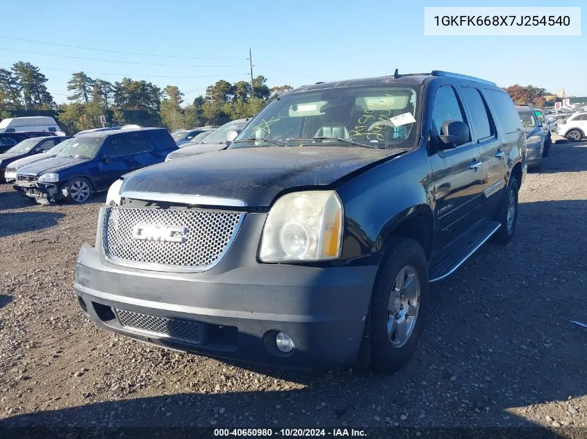 1GKFK668X7J254540 2007 GMC Yukon Xl 1500 Denali