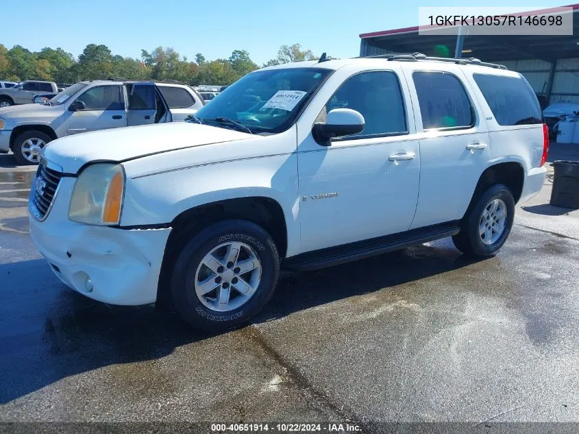 2007 GMC Yukon Slt VIN: 1GKFK13057R146698 Lot: 40651914