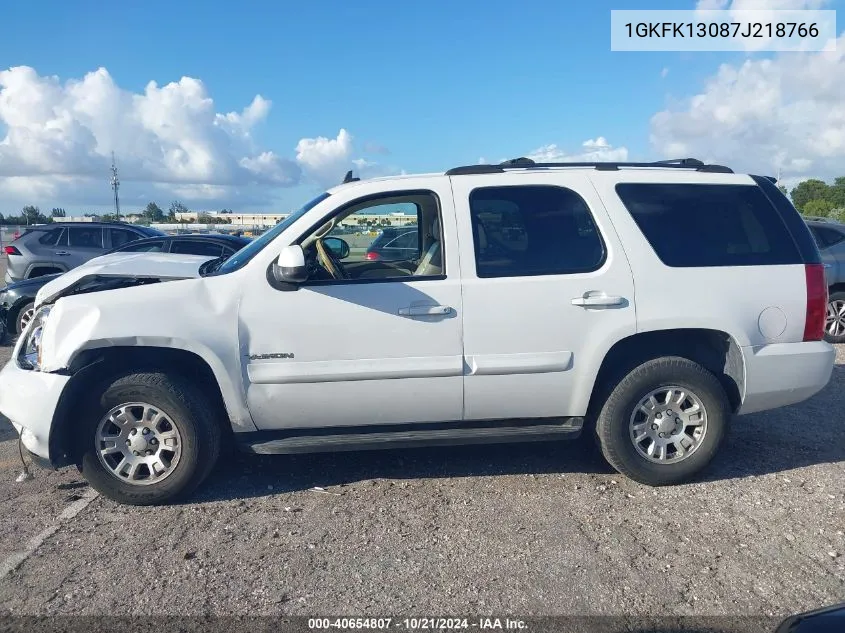 1GKFK13087J218766 2007 GMC Yukon Slt