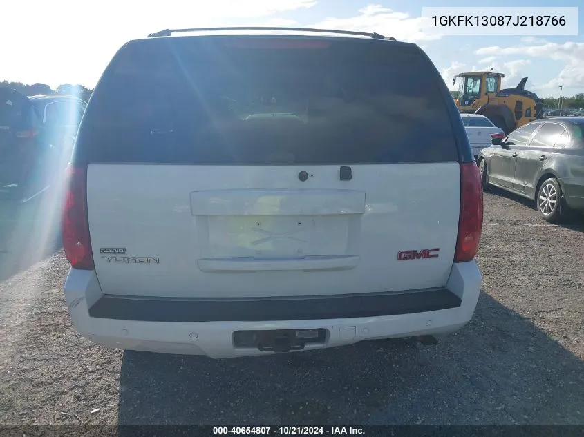 1GKFK13087J218766 2007 GMC Yukon Slt