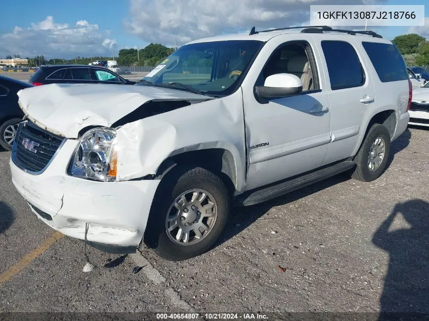 2007 GMC Yukon Slt VIN: 1GKFK13087J218766 Lot: 40654807