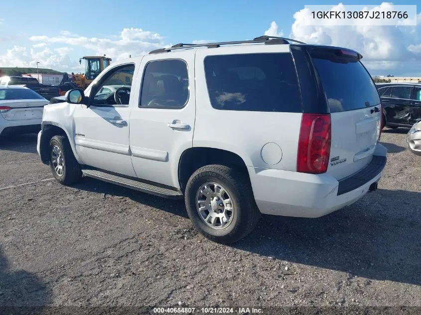 1GKFK13087J218766 2007 GMC Yukon Slt