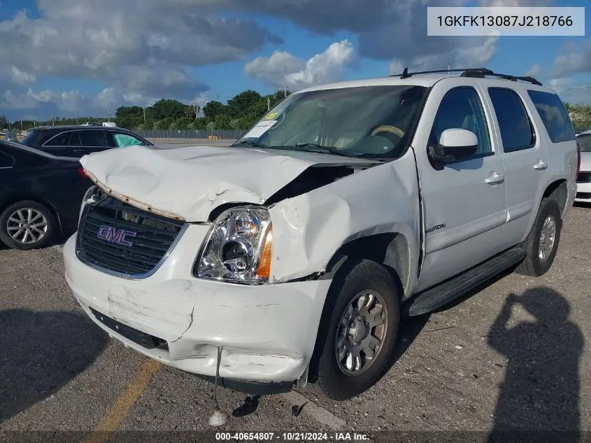 2007 GMC Yukon Slt VIN: 1GKFK13087J218766 Lot: 40654807