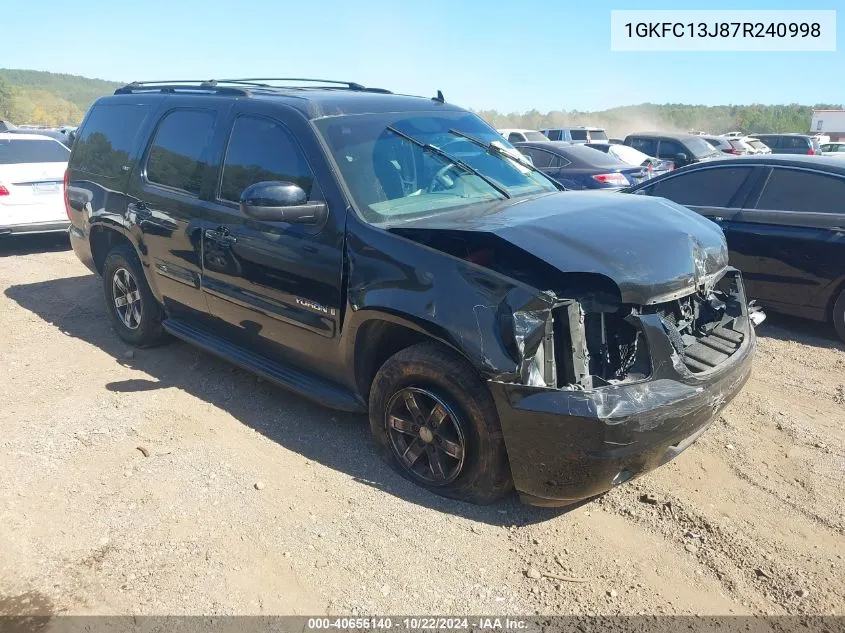 2007 GMC Yukon Slt VIN: 1GKFC13J87R240998 Lot: 40656140