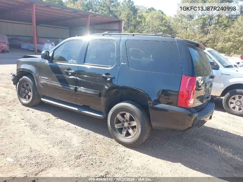 1GKFC13J87R240998 2007 GMC Yukon Slt