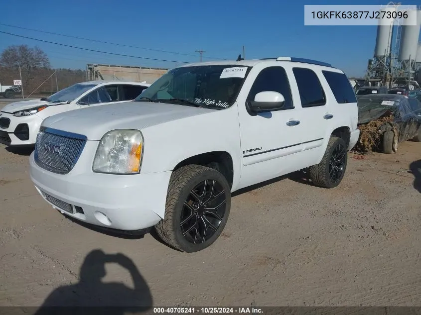 2007 GMC Yukon Denali VIN: 1GKFK63877J273096 Lot: 40705241