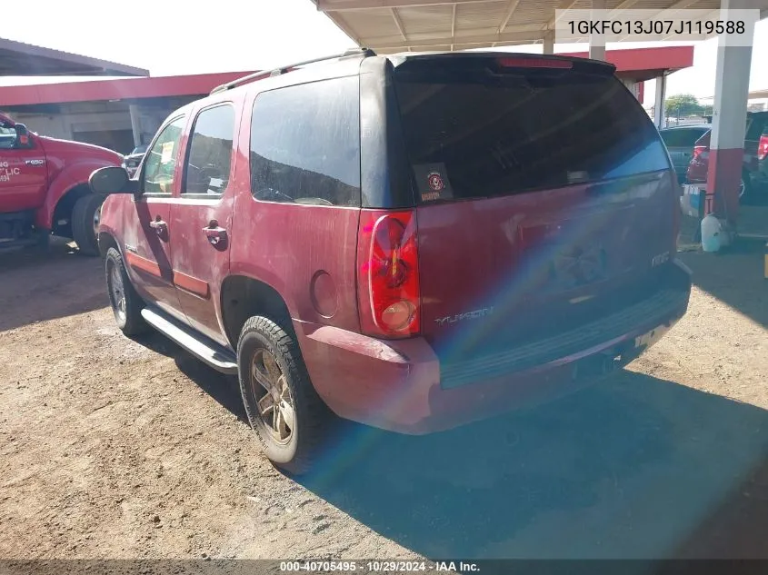 2007 GMC Yukon Commercial Fleet VIN: 1GKFC13J07J119588 Lot: 40705495