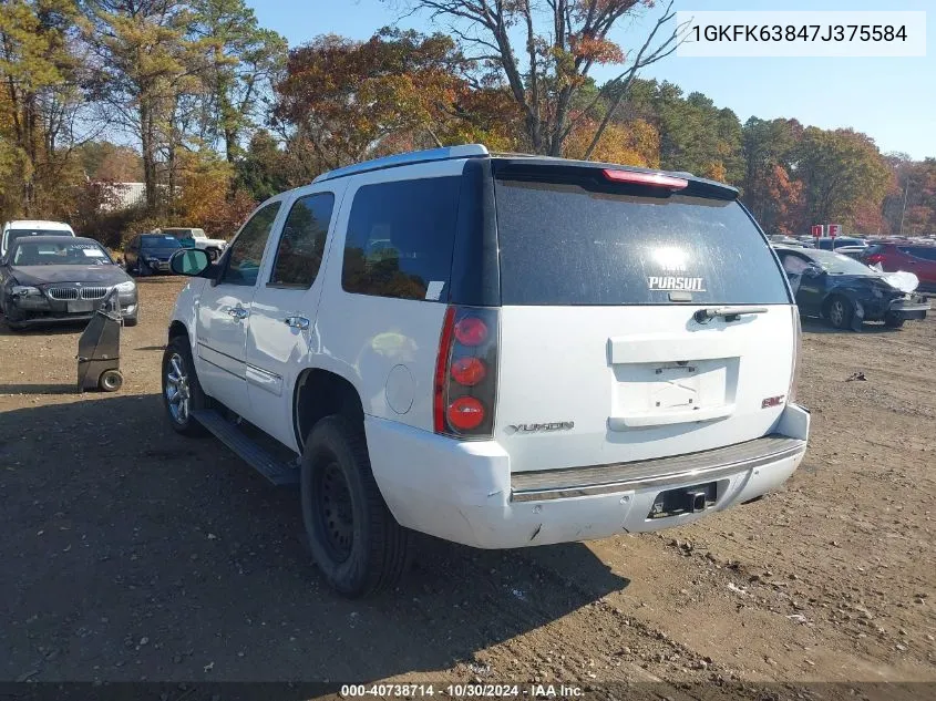 2007 GMC Yukon Denali VIN: 1GKFK63847J375584 Lot: 40738714